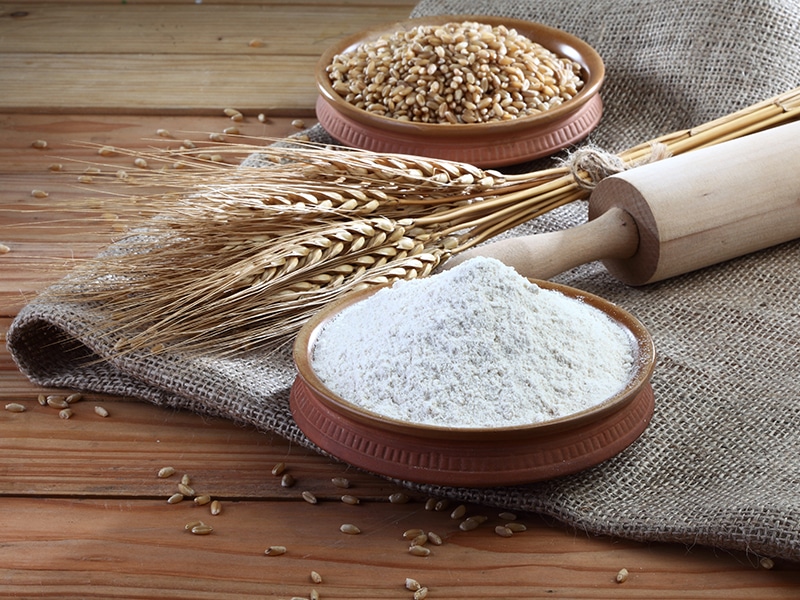 White Flour Wheat Grains