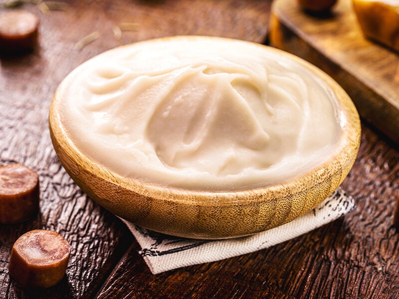 Wooden Bowl With Lard