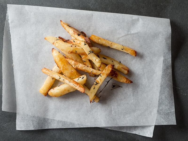 Baked Chips On Wax Paper