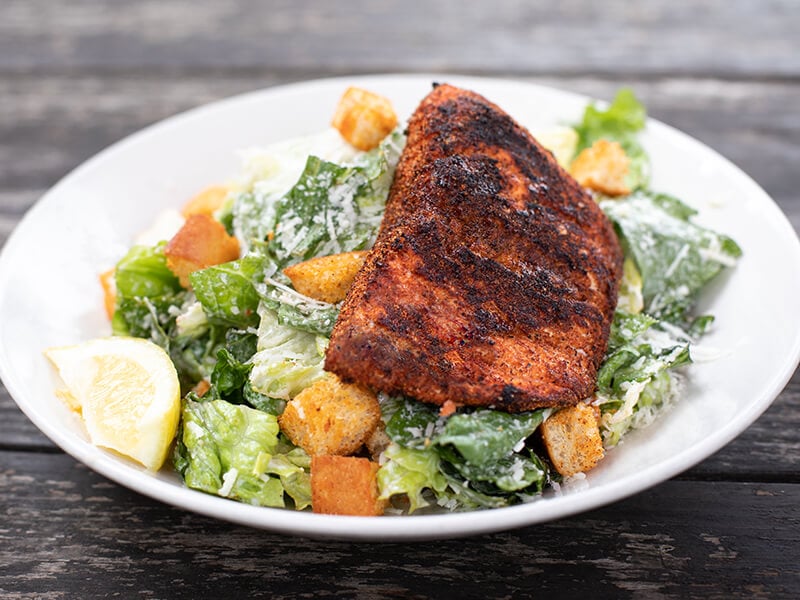 Blackened Salmon Caesar Salad