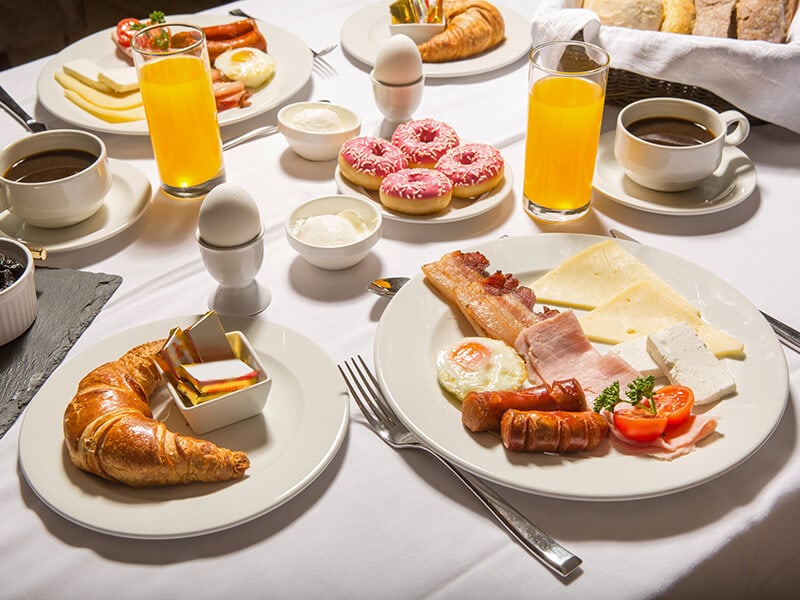 Breakfast Served On Table