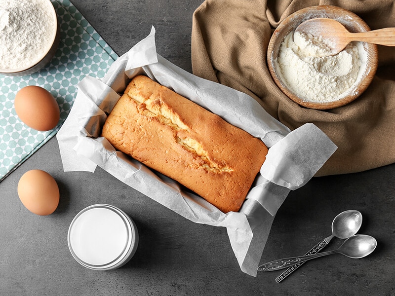 Butter Cake In Baking Dish