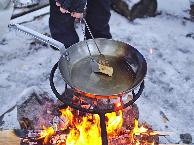 Carbon Steel Pan With Open Camp