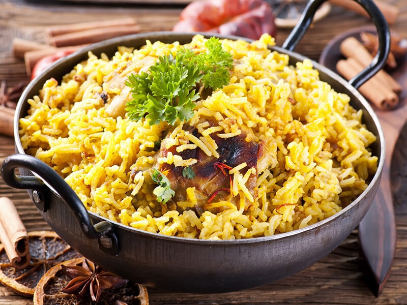 Chicken Biryani Rice Food