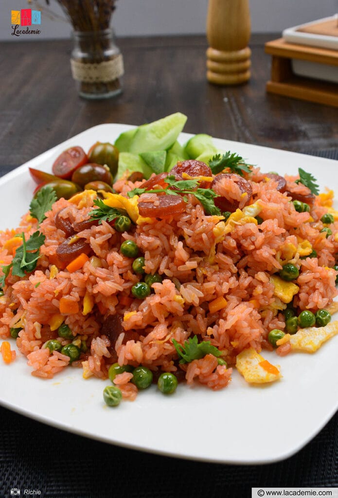 Vibrant And Tasty Red Vietnamese Fried Rice