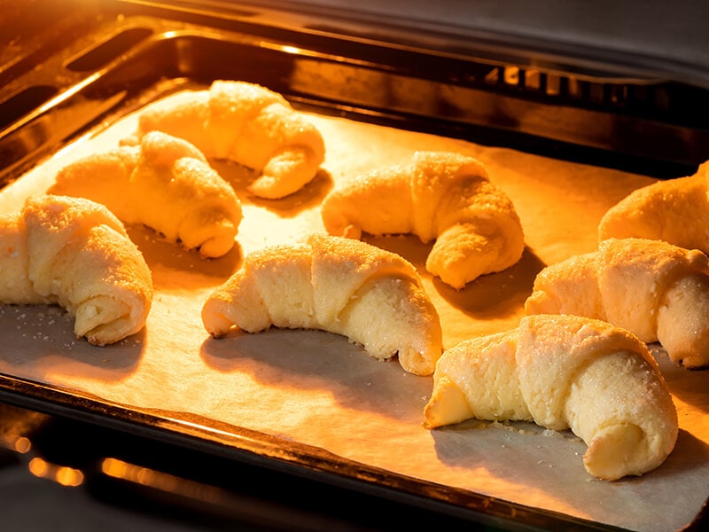 Croissants With Baking Sheet Parchment