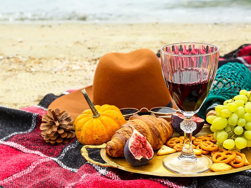 Delicious Food On Beach