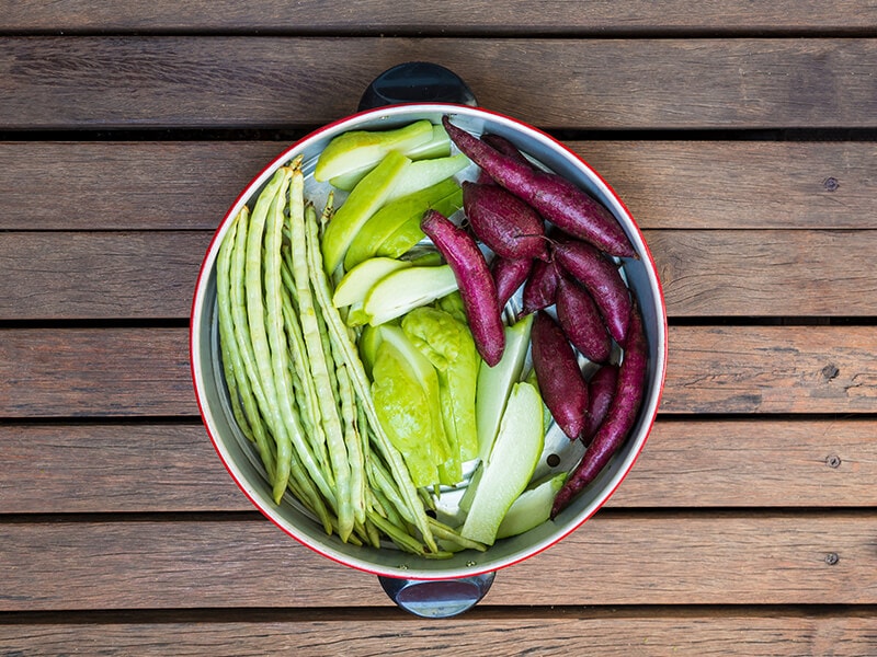 Green Bean With Purple Sweet Potato