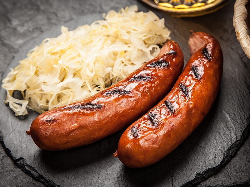 Pretzels Bratwurst Sauerkraut