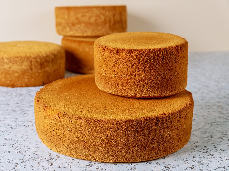 Sponge Cakes On Table