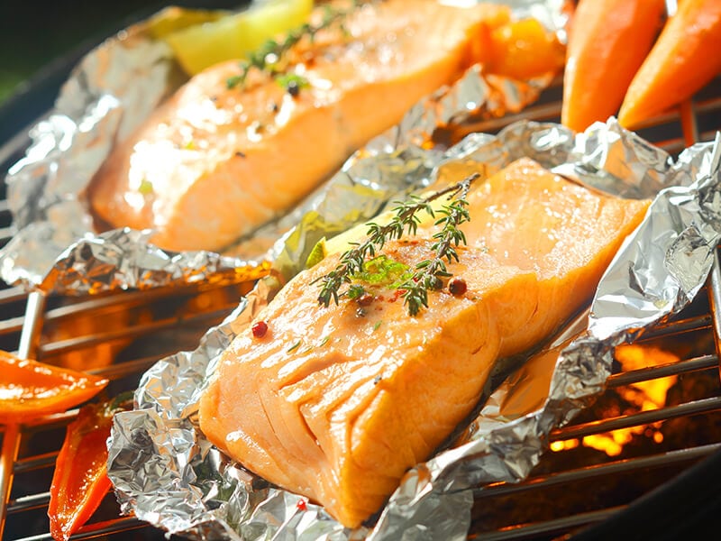 Succulent Marine Salmon Steaks