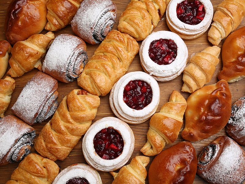 Sweet Pastries On Table