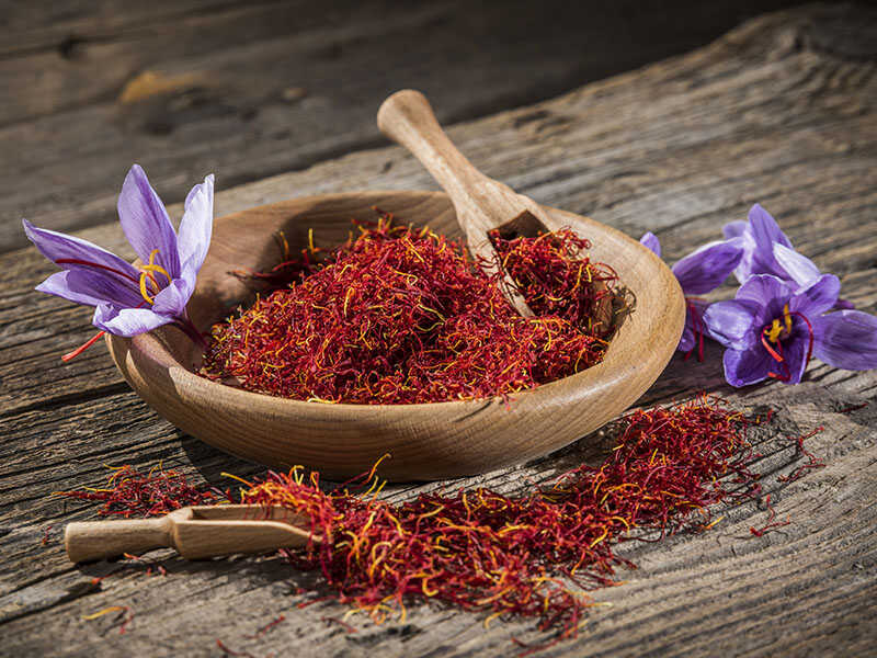 Saffron Wooden Bowl