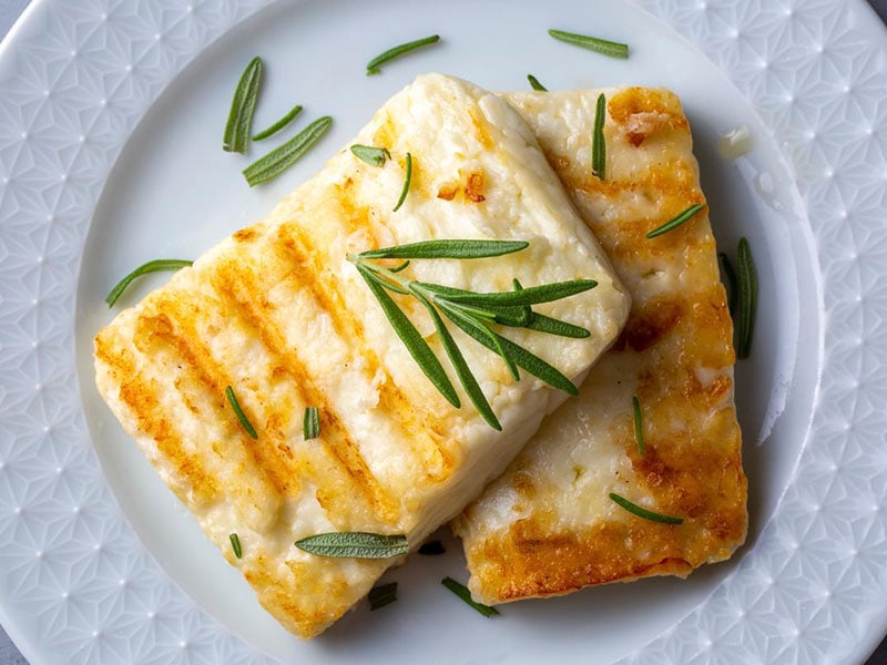 grilled halloumi